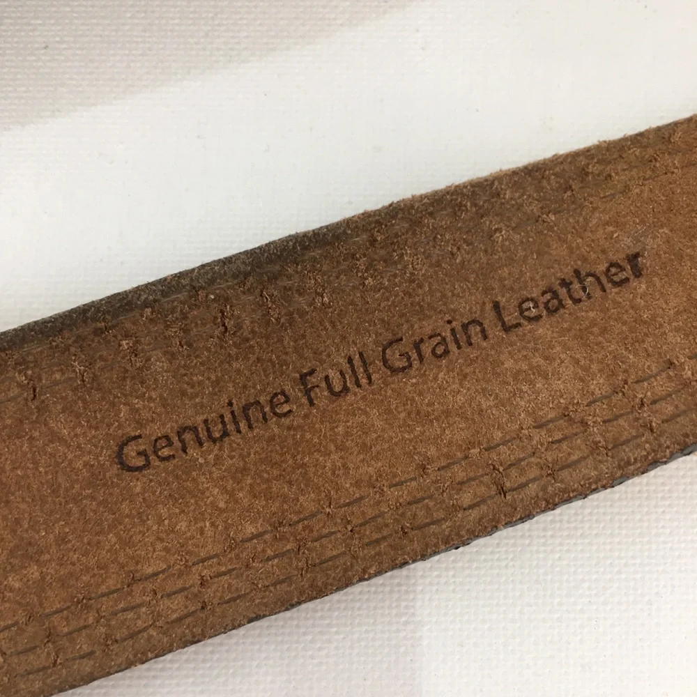 Vintage L.L. Bean Men’s Brown Leather Belt Distressed Western Cowboy Size 36